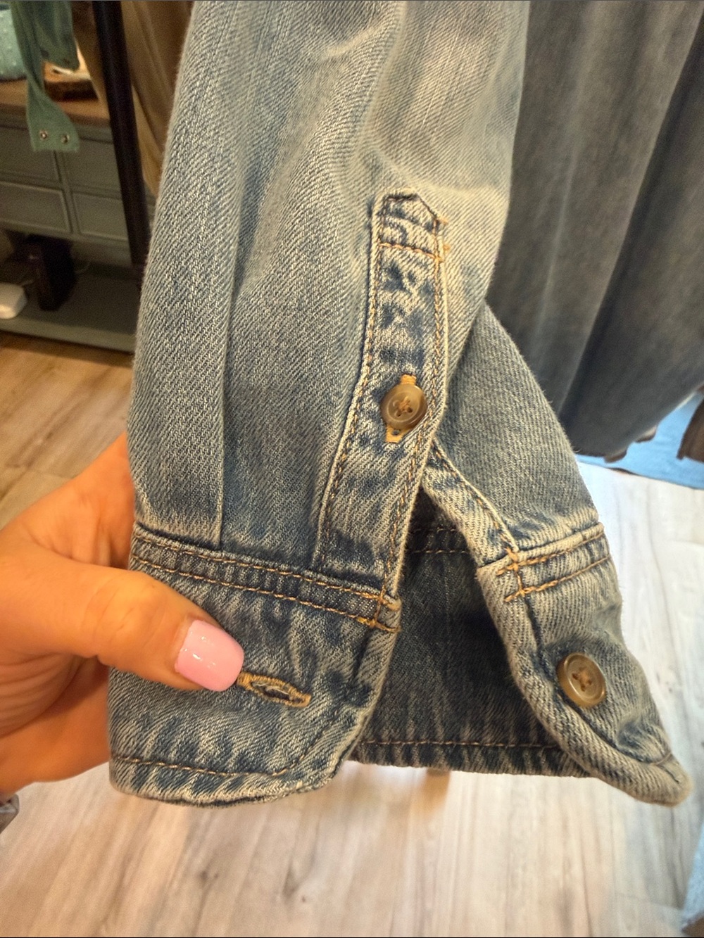 Universal Thread Light Blue Denim Shacket - Picture 4 of 5